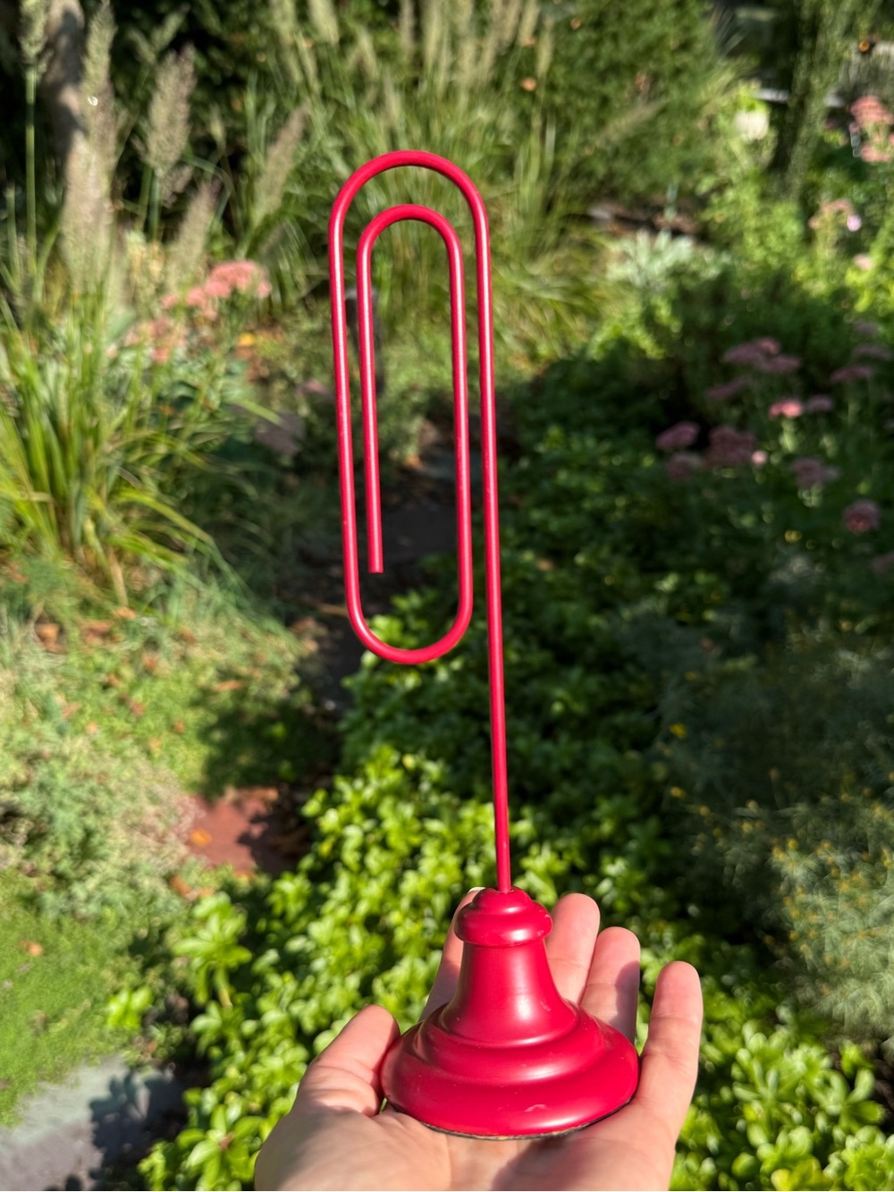 Oversized red paperclip note holder Pottery Barn